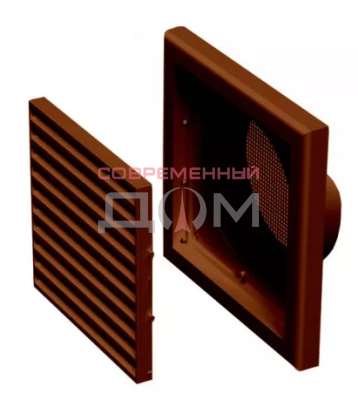 Решетка пластиковая квадратная МВ 100 Вс (MV 100 Vs) /красное дерево